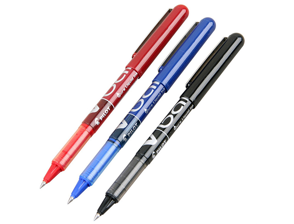 ROLLER PILOT VBALL 5 CRITURE FINE 0.3MM ENCRE LIQUIDE NIVEAU VISIBLE RGULATEUR DBIT CLIP MTAL COLORIS ROUGE