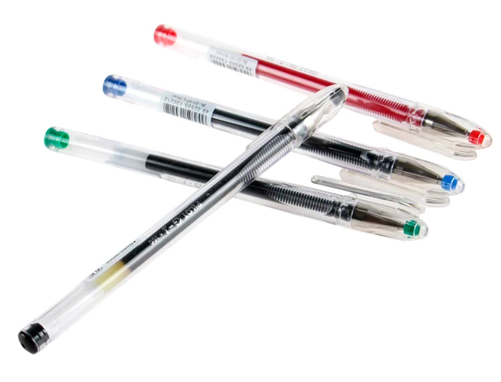 STYLO-BILLE PILOT G1 5 ÉCRITURE FINE 0.3MM ENCRE GEL RECHARGEABLE CORPS TRANSLUCIDE COLORIS BLEU