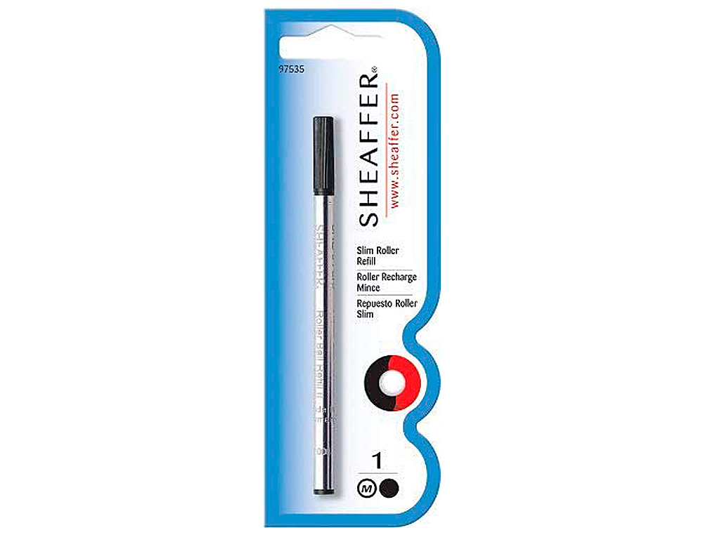 RECHARGE SHEAFFER ROLLER SLIM RSRT LARGEUR MOYENNE COLORIS NOIR