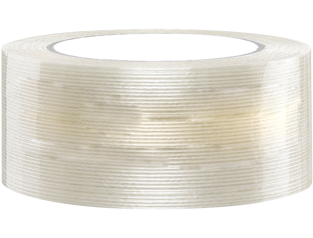 RUBAN ADHESIF ARME Q-CONNECT IMPERMEABLE FILS POLYESTER    POUR RENFORCER EMBALLAGES     PRODUITS TRES LOURDS 50MMX50M