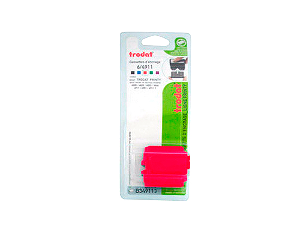 RECHARGE TAMPON TRODAT 4800/4820/4822C/4846/4911/4911T/4951 ROUGE BLISTER 3 UN