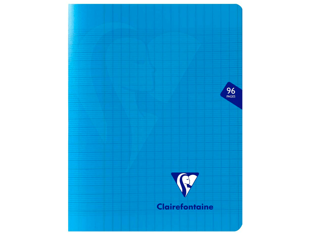 CAHIER PIQUÉ CLAIREFONTAINE MIMESYS COUVERTURE POLYPROPYLÈNE A5+ 17X22CM 96 PAGES 90G RÉGLURE SÉYÈS COLORIS BLEU