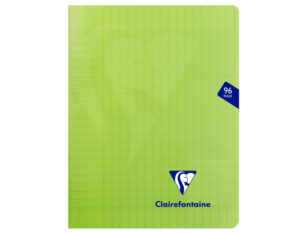CAHIER PIQU CLAIREFONTAINE MIMESYS COUVERTURE POLYPROPYLNE A5+ 17X22CM 96 PAGES 90G RGLURE SYS COLORIS VERT