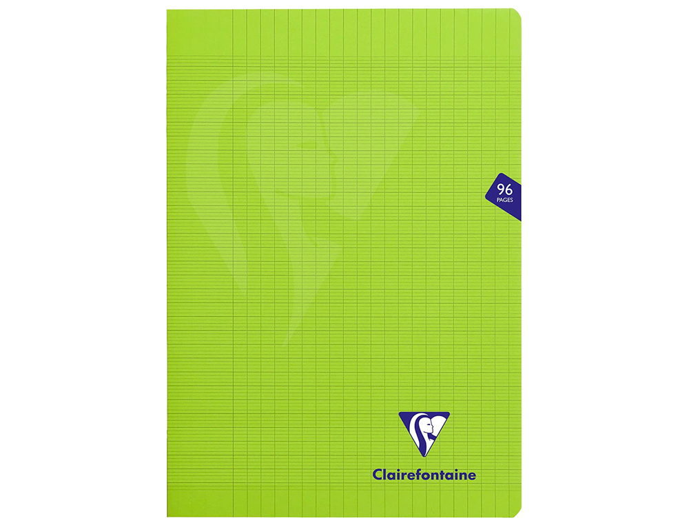 CAHIER PIQU CLAIREFONTAINE MIMESYS COUVERTURE POLYPROPYLNE A4 21X29,7CM 96 PAGES 90G RGLURE SYS COLORIS VERT