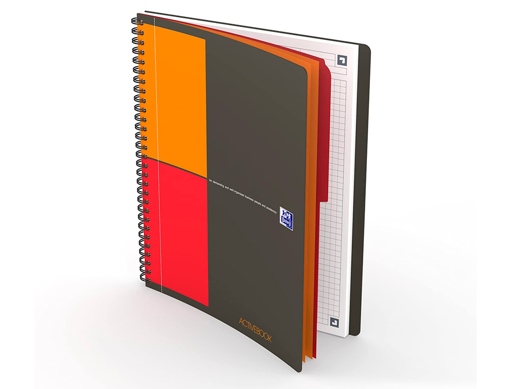 CAHIER OXFORD ACTIVEBOOK RELIURE INTGRALE B5 17,6X25CM 160 PAGES 80G QUADRILLAGE 5MM