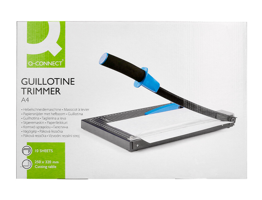 CISAILLE Q-CONNECT MTAL FORMAT A4 CAPACIT COUPE 10F PRESSION MANUELLE 60X300X350MM