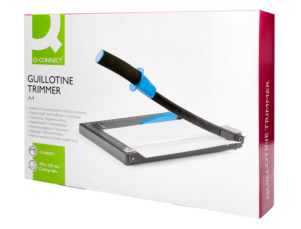 CISAILLE Q-CONNECT MTAL FORMAT A4 CAPACIT COUPE 10F PRESSION MANUELLE 60X300X350MM
