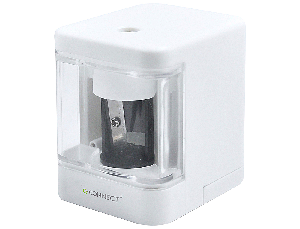 MACHINE  TAILLER Q-CONNECT LECTRIQUE DE BUREAU DIAMTRE 6,5  8MM INCLUS CBLE USB/2 PILES AA
