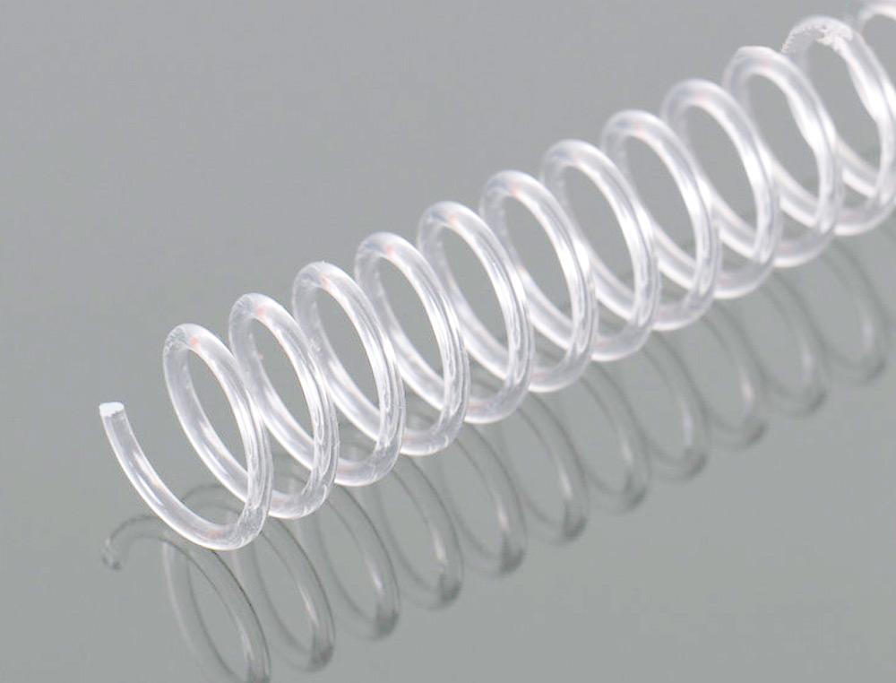 SPIRALE Q-CONNECT PLASTIQUE TRANSPARENT 32 5:1 100F CALIBRE 1.8MM DIAMTRE 14MM BOTE 100 UNITS