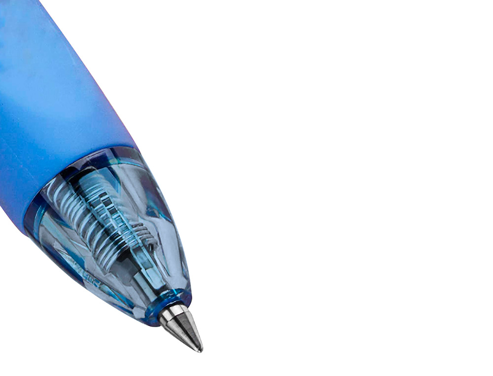 ROLLER Q-CONNECT CRITURE MOYENNE 0.7MM ENCRE EFFAABLE GRIP PRHENSION GOMME SERTIE COLORIS BLEU