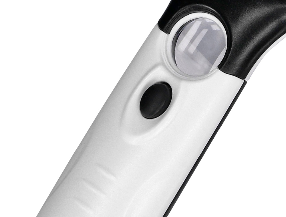 LOUPE LECTRIQUE Q-CONNECT LENTILLE VERRE RONDE 75MM DIAMTRE MONTURE ABS GROSSISSEMENT PAR 3 3 AMPOULES LED