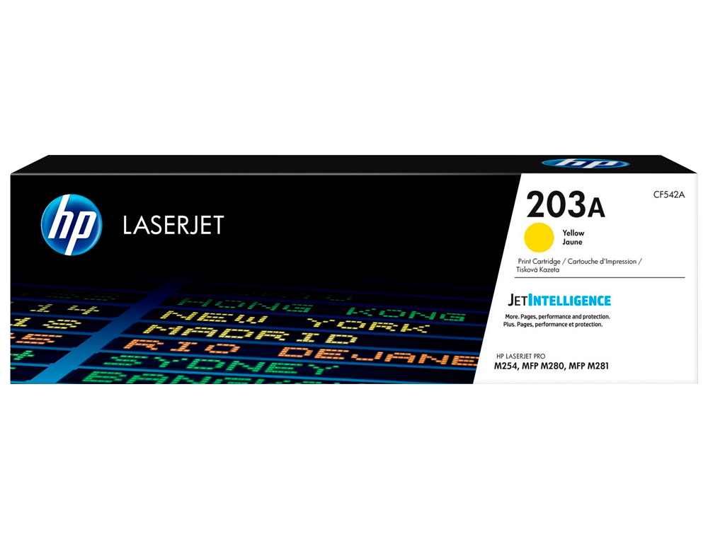 TONER LASER HP 203A ORIGINAL COULEUR JAUNE