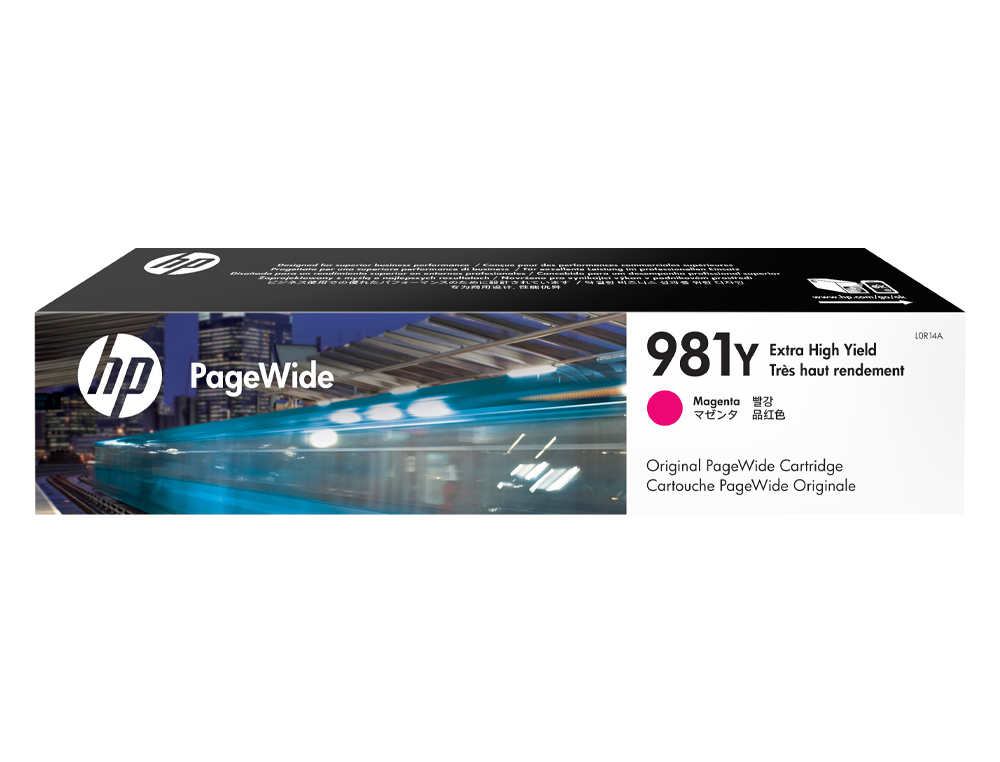 CARTOUCHE HP 981Y JET D'ENCRE L0R14A PAGEWIDE COULEUR MAGENTA 16000P