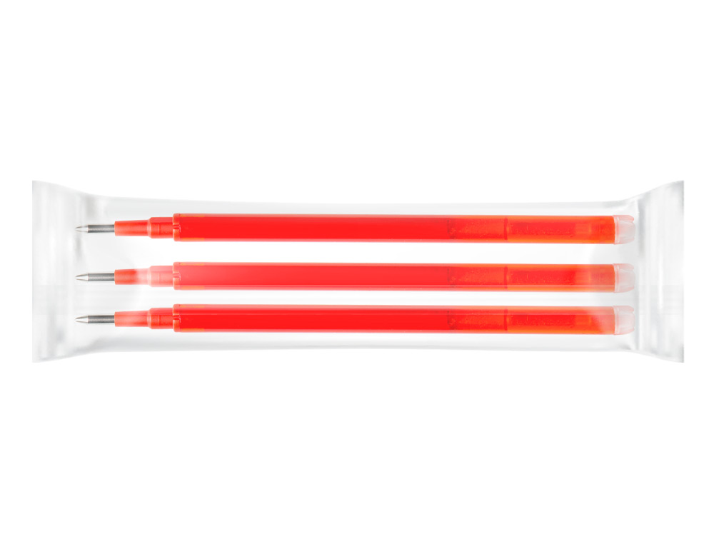 RECHARGE ROLLER Q-CONNECT ENCRE EFFACABLE COULEUR ROUGE SET DE 3U