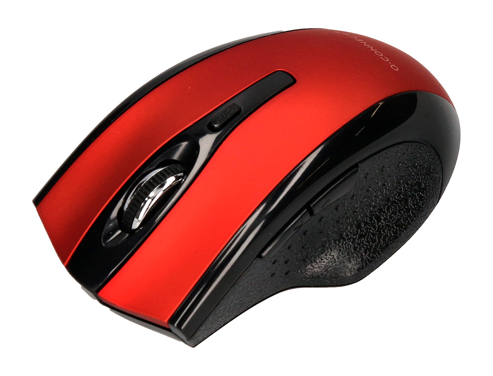 SOURIS Q-CONNECT SANS FIL OPTIQUE 1000DPI RECEPTEUR USB 2,4GHZ COLORIS ROUGE