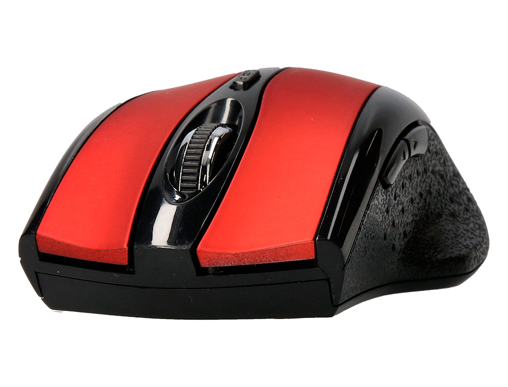 SOURIS Q-CONNECT SANS FIL OPTIQUE 1000DPI RECEPTEUR USB 2,4GHZ COLORIS ROUGE