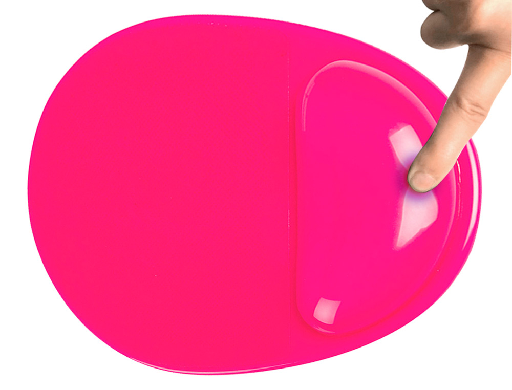 TAPIS SOURIS Q-CONNECT REPOSE-POIGNE GEL ET PVC      GRAND CONFORT FACILEMENT      NETTOYABLE COLORIS ROSE