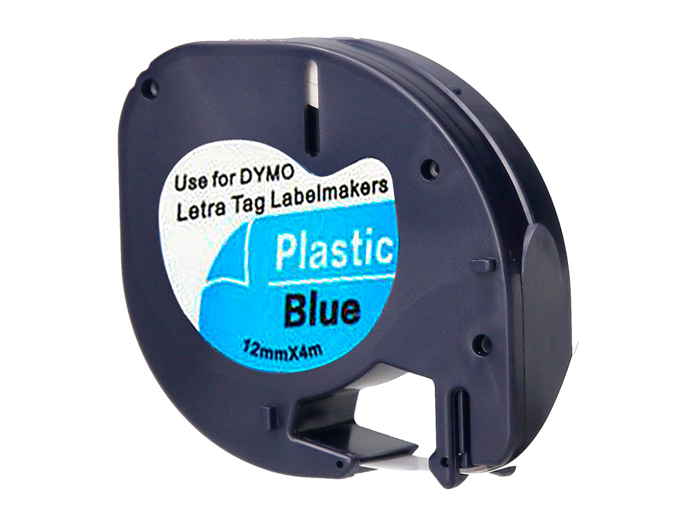 RUBAN TITREUSE Q-CONNECT 12MM X 4 MT NOIR-BLEU LETRATAG     091205