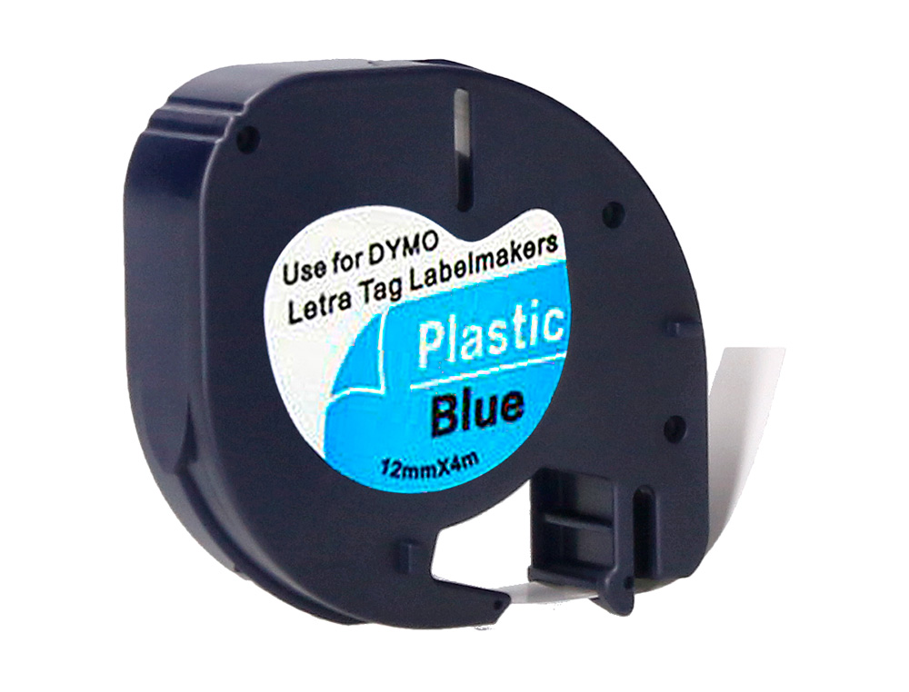 RUBAN TITREUSE Q-CONNECT 12MM X 4 MT NOIR-BLEU LETRATAG     091205