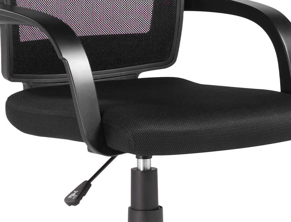 CHAISE BUREAU Q-CONNECT ROTATIVE BASE NYLON MAILLE MAXIMUM SUPPORTE 120KG 900+100X560X570MM COLORIS NOIR