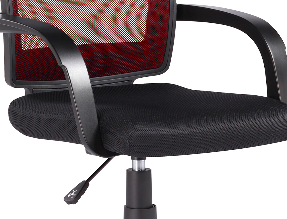 CHAISE BUREAU Q-CONNECT ROTATIVE BASE NYLON MAILLE    MAXIMUM SUPPORTE 120KG        900+100X560X570MM ROUGE