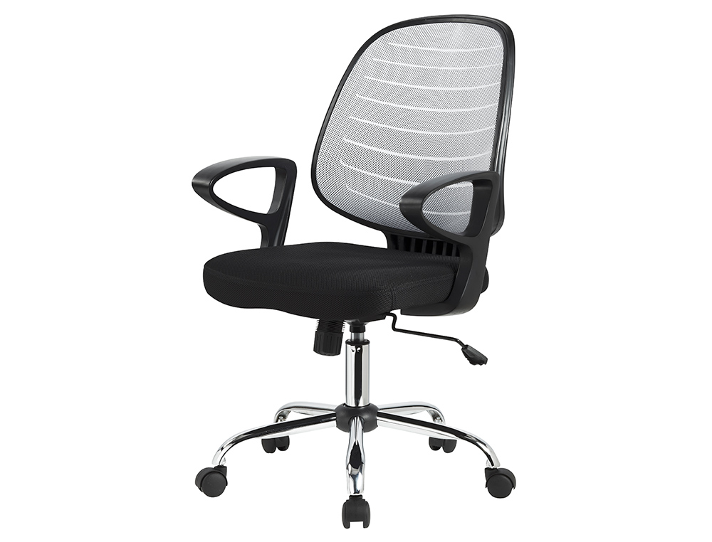 CHAISE BUREAU Q-CONNECT ROTATIVE BASE METAL MAILLE    MAXIMUM SUPPORTE 130KG        920+80X580X600MM COLORIS GRIS