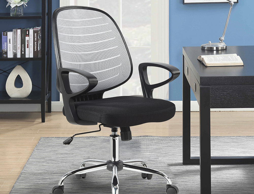 CHAISE BUREAU Q-CONNECT ROTATIVE BASE METAL MAILLE    MAXIMUM SUPPORTE 130KG        920+80X580X600MM COLORIS GRIS