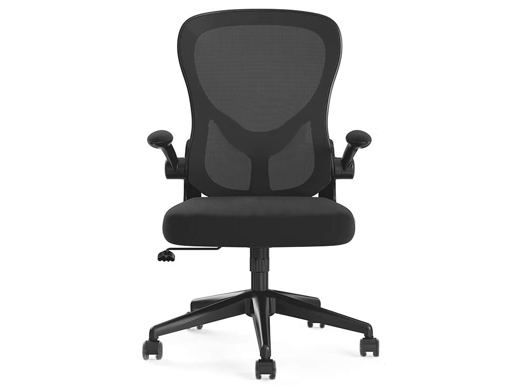 CHAISE BUREAU Q-CONNECT ROTATIVE BASE NYLON MAILLE    MAXIMUM SUPPORTE 130KG        910+75X550X610MM COLORIS NOIR