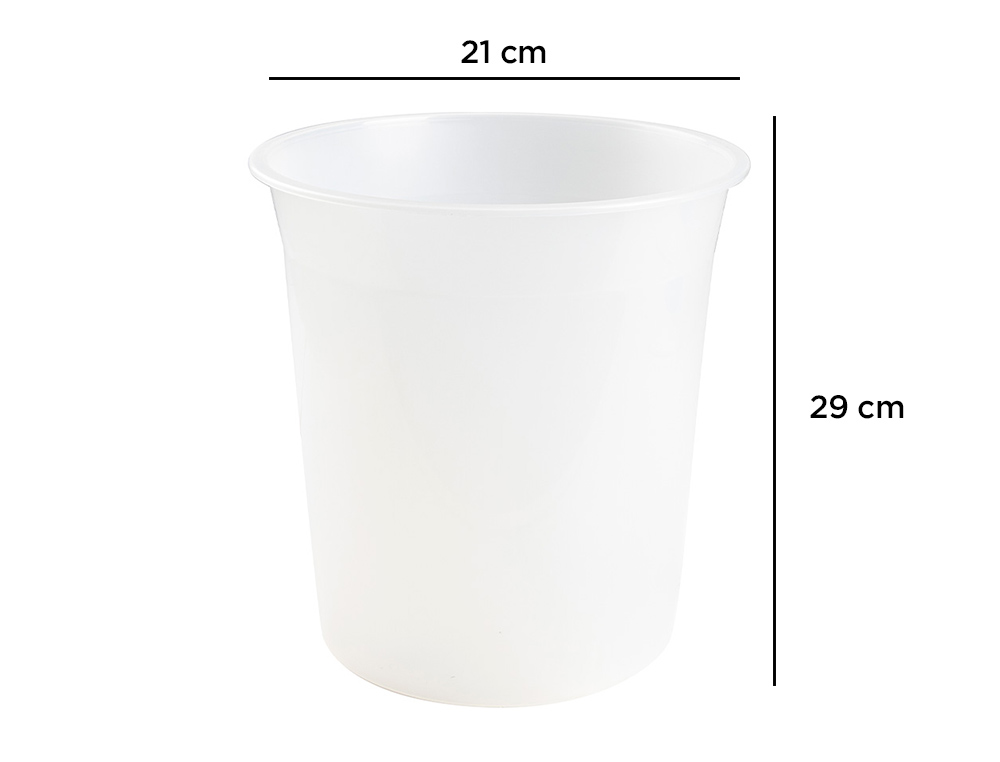 CORBEILLE PAPIER Q-CONNECT PLASTIQUE RESISTANT 13L       275X285MM COLORIS TRANSPARENT