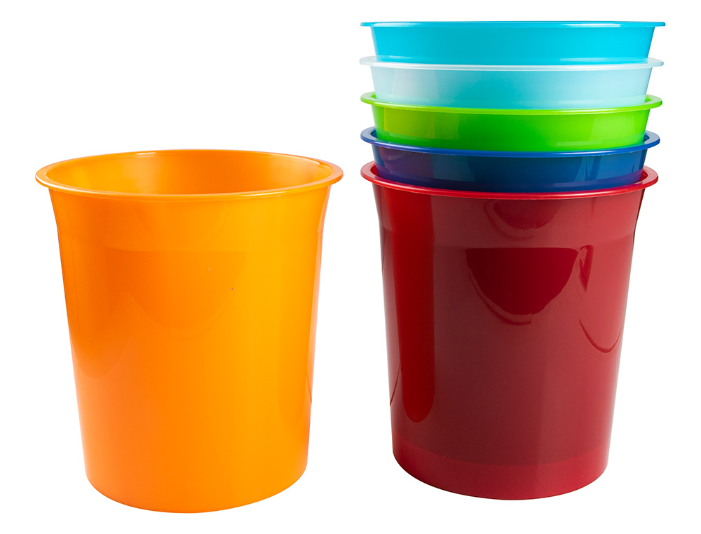 CORBEILLE PAPIER Q-CONNECT PLASTIQUE RESISTANT 13L       275X285MM COLORIS TRANSPARENT