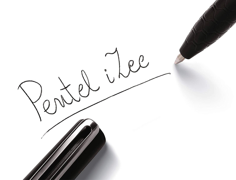 RECHARGE POUR STYLO-BILLE RETRACTABLE PENTEL BX470 IZEE POINTE LARGE 1MM ENCRE VERTE  SACHET 2 UNITES