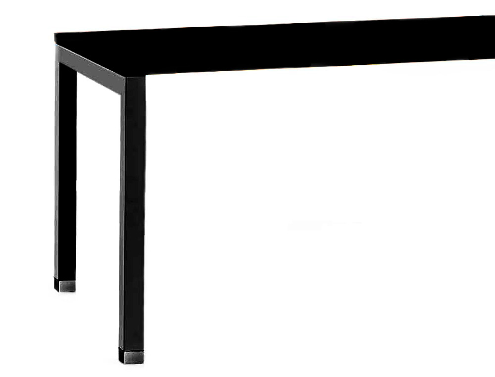 BUREAU MT INTERNATIONAL PLATEAU NOIR MELAMINE 25MM    PIETEMENT ARCHE COLORIS NOIR  160X80CM