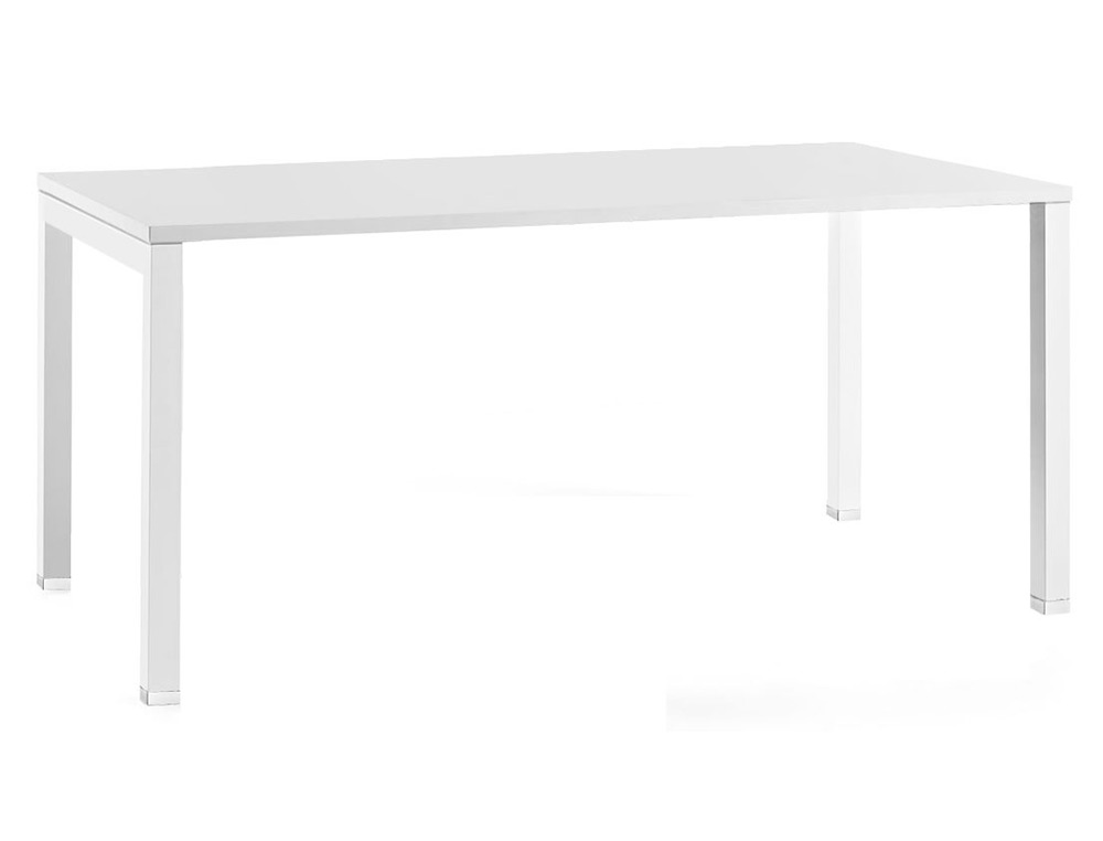 BUREAU MT INTERNATIONAL PLATEAU BLANC MELAMINE 25MM PIETEMENT ARCHE COLORIS BLANC 180X80CM