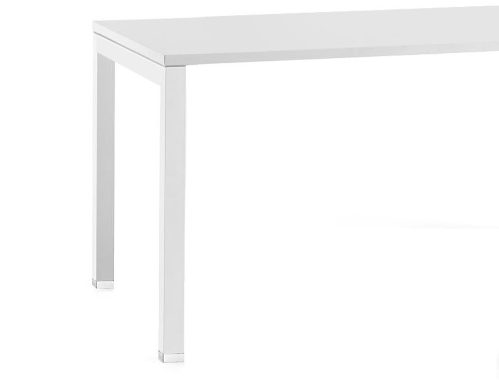 BUREAU MT INTERNATIONAL PLATEAU BLANC MELAMINE 25MM PIETEMENT ARCHE COLORIS BLANC 180X80CM