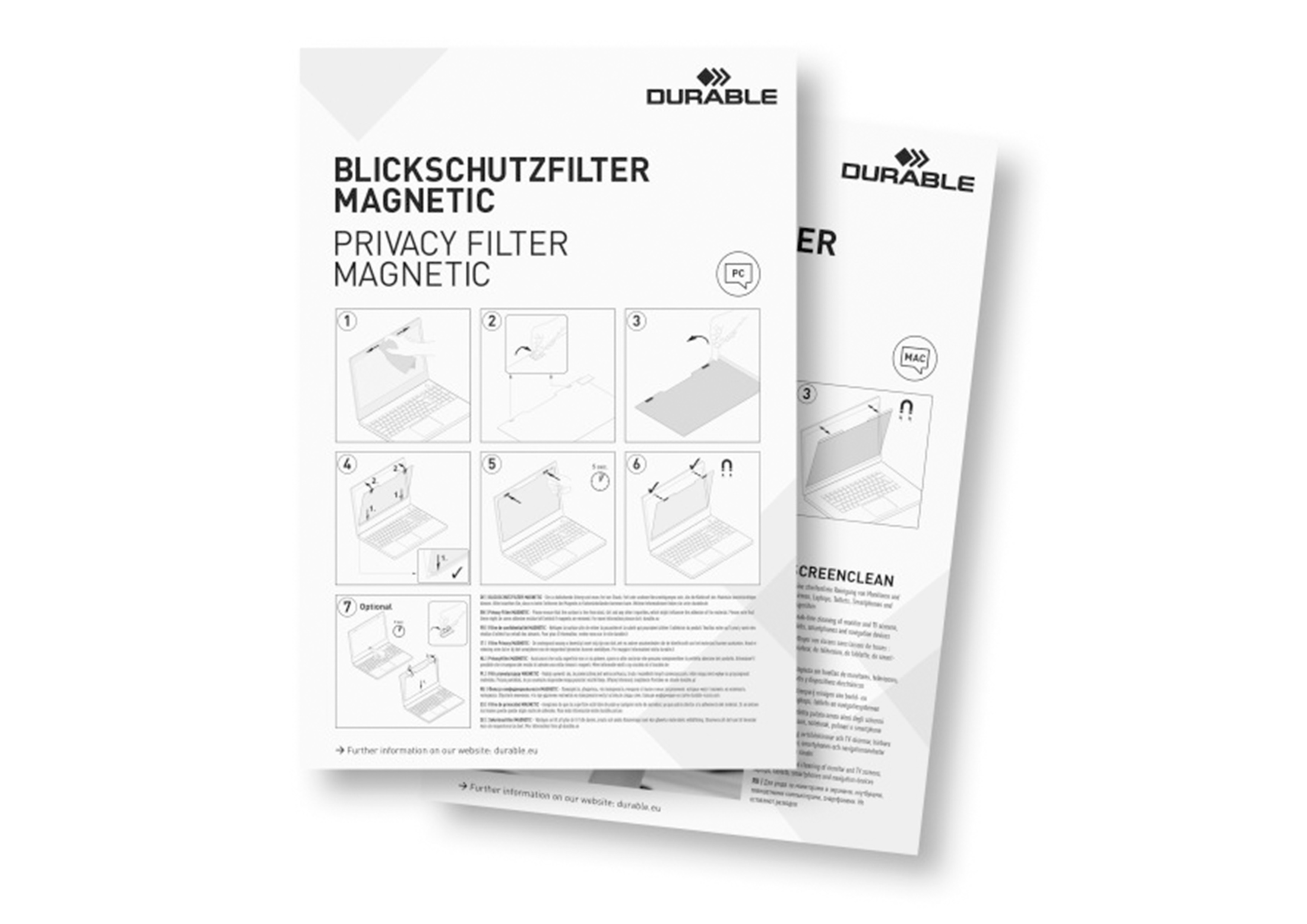 FILTRE CONFIDENTIALITE MAGNETIQUE DURABLE 13,3''     VISION CLAIRE FACE A L ECRAN  OBSCURE SUR LES COTES