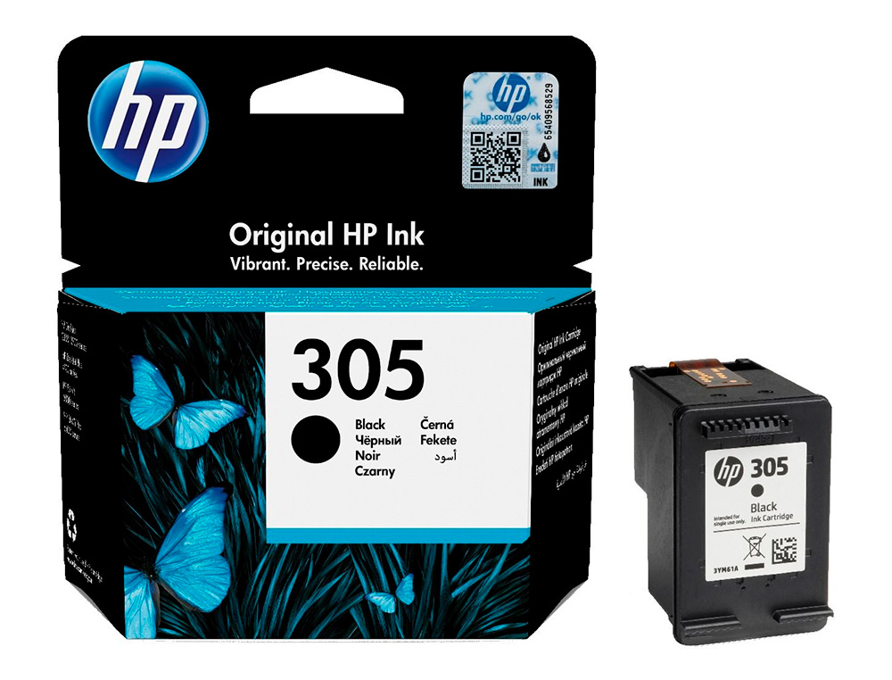 CARTOUCHE D'ENCRE HP 305 POUR HP ENVY 6010/22/30/32 ET DESKJET NOIRE 2710/2720/2721/2722/2723/2724
