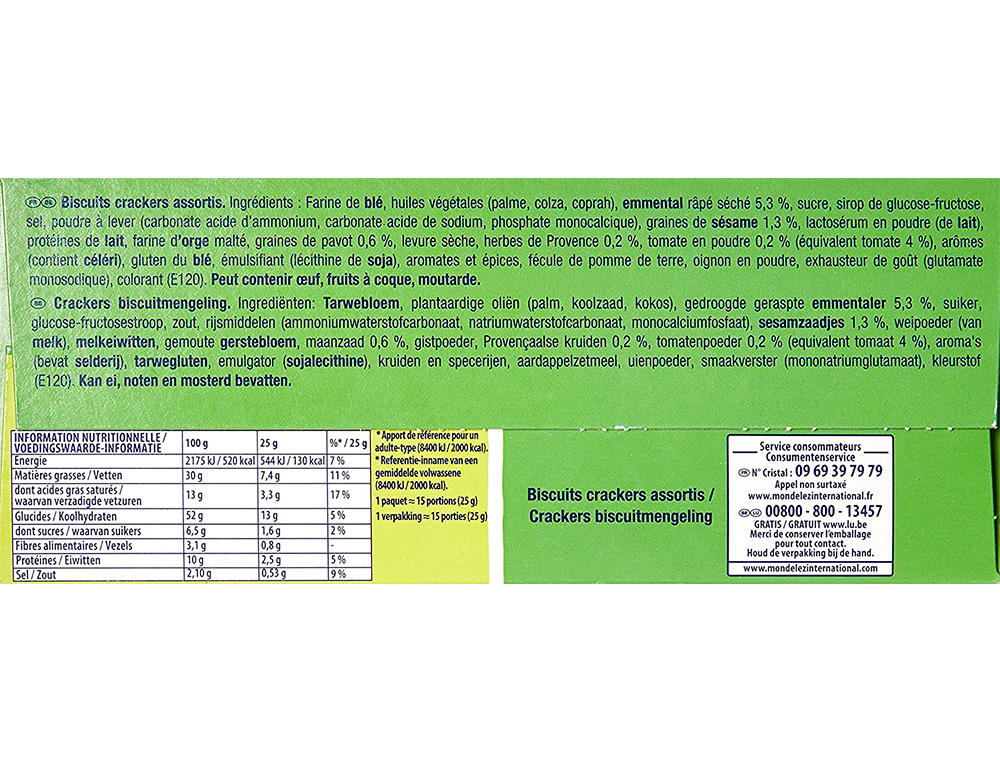 CRACKERS BELIN RECEPTION SALES 380G