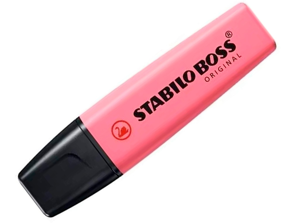 SURLIGNEUR STABILO BOSS ORIGINAL PASTEL ENCRE BASE EAU POINTE BISEAUTEE LARGEUR TRACE 2/5MM COLORIS MAUVE