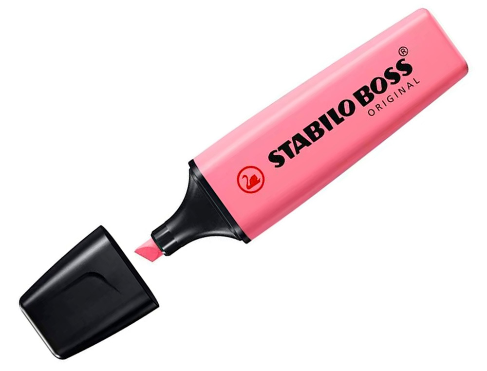 SURLIGNEUR STABILO BOSS ORIGINAL PASTEL ENCRE BASE EAU POINTE BISEAUTEE LARGEUR TRACE 2/5MM COLORIS MAUVE