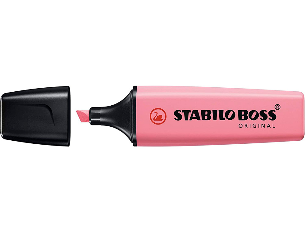 SURLIGNEUR STABILO BOSS ORIGINAL PASTEL ENCRE BASE    EAU POINTE BISEAUTEE LARGEUR  TRACE 2/5MM COLORIS PETALE DE