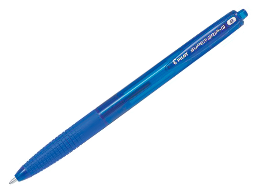 PACK PILOT SUPERGRIP G RT 12 STYLOS-BILLE POINTE MOYENNE 12 RECHARGES DONT 6 OFFERTES COLORIS BLEU