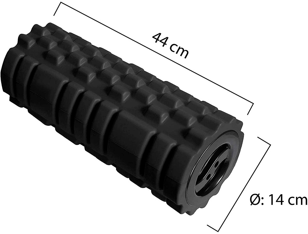 REPOSE-PIEDS UNILUX ROLLER FEET CYLINDRIQUE MASSANT      MOUSSE EVA EMBOUT PVC LARGEUR 44CM DIAMETRE 14CM COLORIS