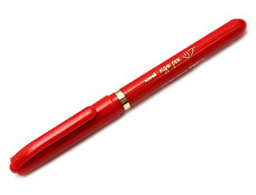 FEUTRE UNIBALL SIGN PEN ENCRE SUPER INK COUVRANTE POINTE    FEUTRE NYLON OGIVE LARGEUR    TRACE 1MM COLORIS ROUGE