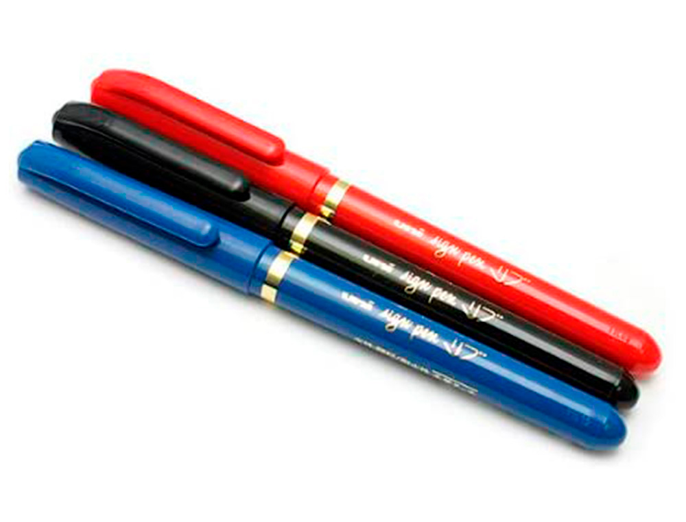 FEUTRE UNIBALL SIGN PEN ENCRE SUPER INK COUVRANTE POINTE    FEUTRE NYLON OGIVE LARGEUR    TRACE 1MM COLORIS ROUGE