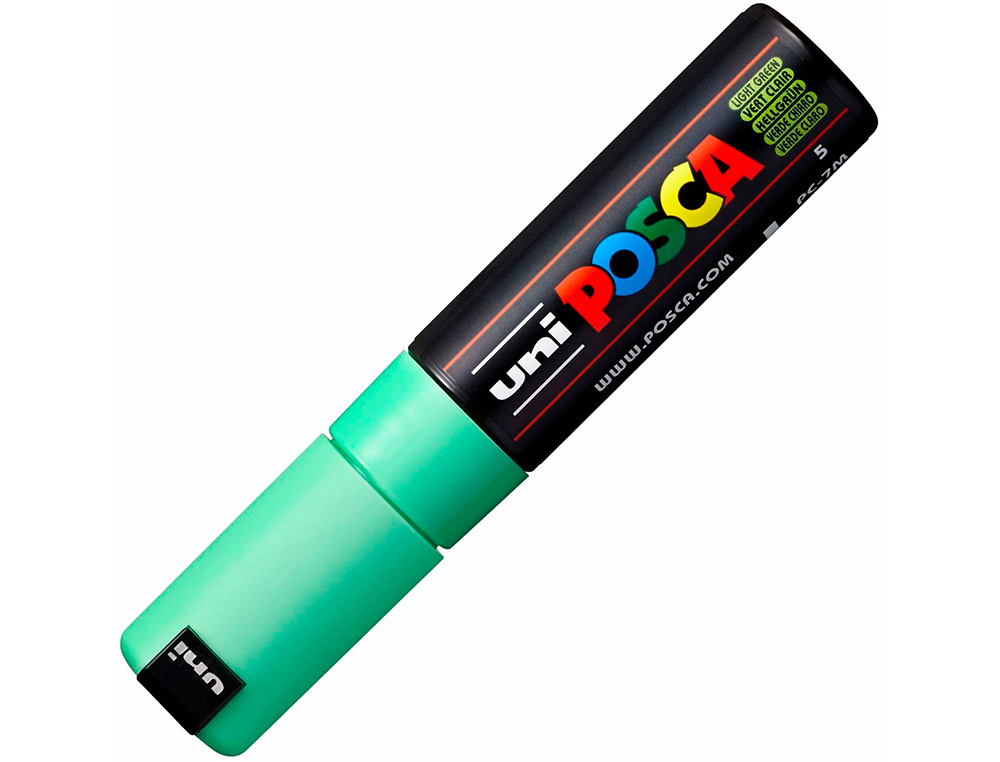 MARQUEUR PEINTURE POSCA PC7M POINTE LARGE CONIQUE ENCRE INODORE COUVRANTE MISCIBLE TOUS SUPPORTS COLORIS VERT