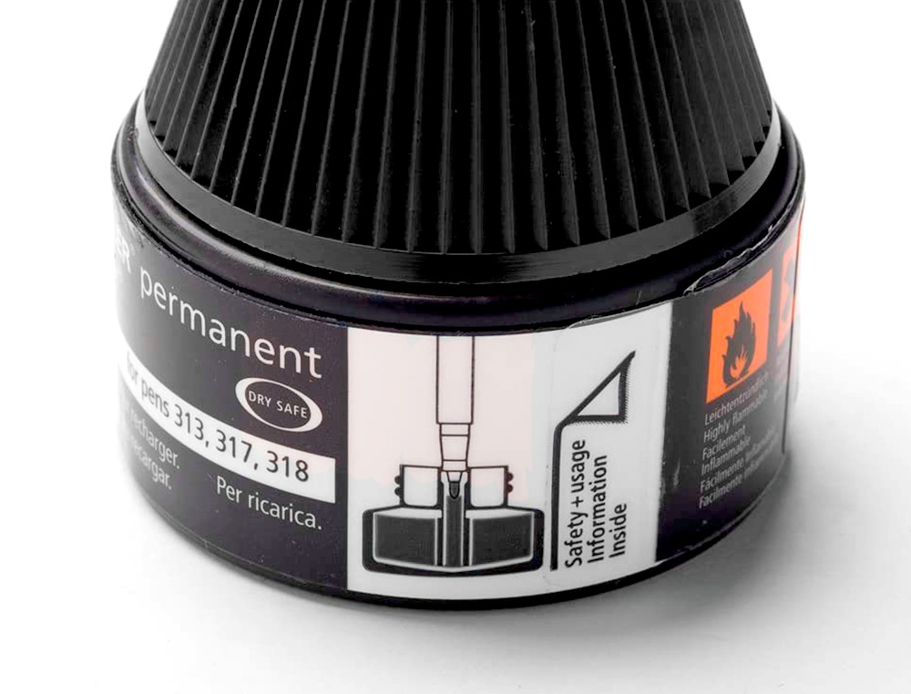 RECHARGE MARQUEUR PERMANENT STAEDTLER LUMOCOLOR 488 48    POUR MARQUEURS COMPACTS 348   FLACON 20ML COLORIS NOIR