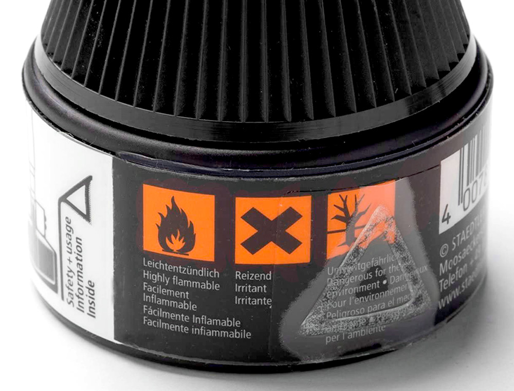 RECHARGE MARQUEUR PERMANENT STAEDTLER LUMOCOLOR 488 48    POUR MARQUEURS COMPACTS 348   FLACON 20ML COLORIS NOIR