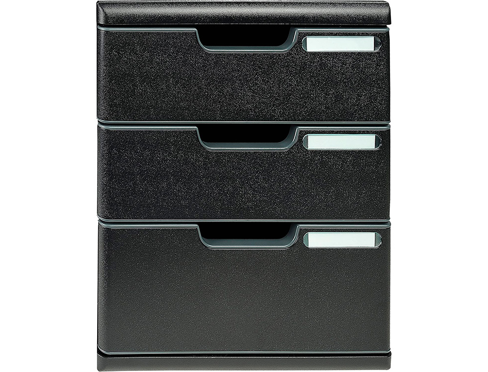 MODULE CLASSEMENT EXACOMPTA MODULO ECOBLACK 3 TIROIRS A4+ 350X288X320MM COLORIS NOIR