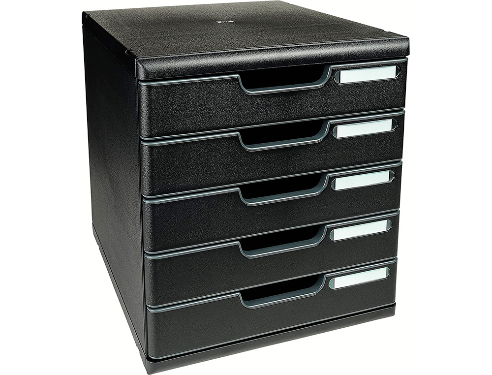 MODULE CLASSEMENT EXACOMPTA MODULO ECOBLACK 5 TIROIRS A4+ 350X288X320MM COLORIS NOIR