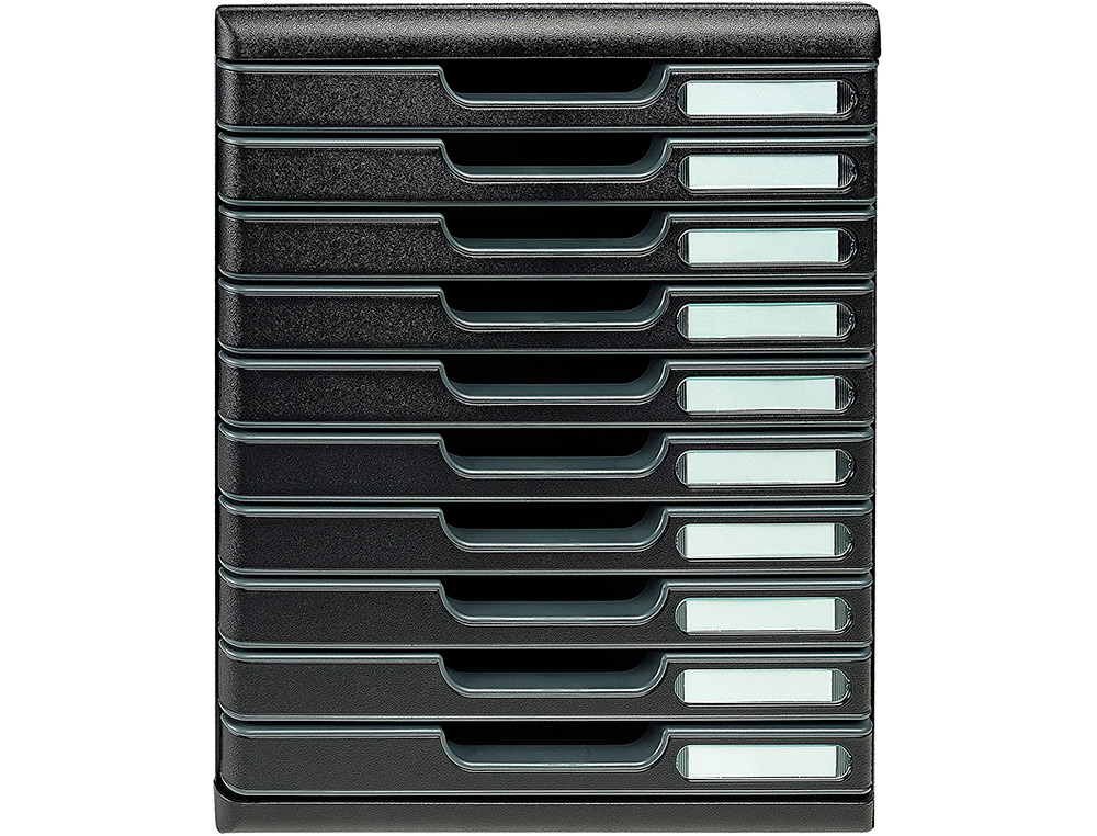 MODULE CLASSEMENT EXACOMPTA MODULO ECOBLACK 10 TIROIRS    A4+ 350X288X320MM COLORIS     NOIR